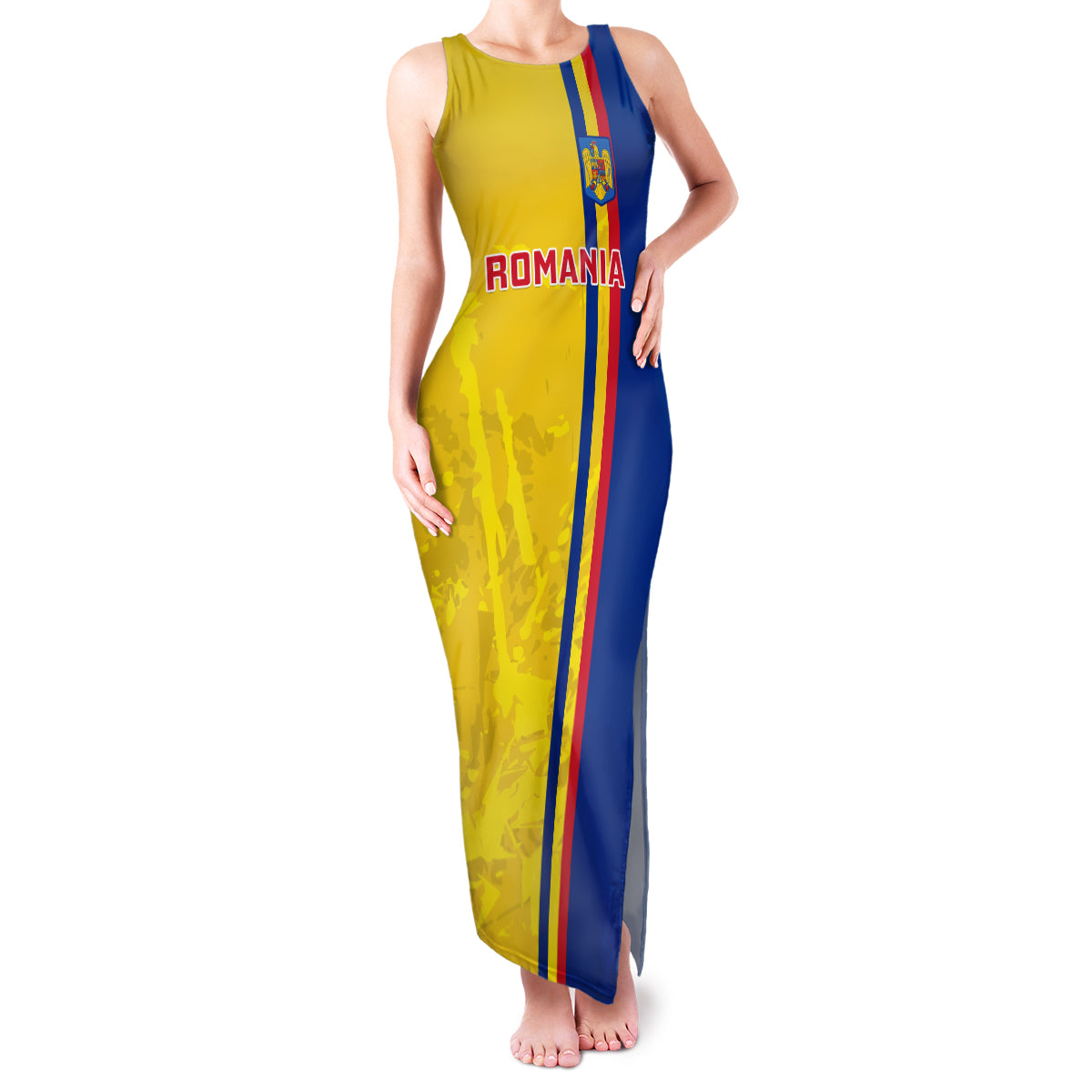 Romania Rugby Family Matching Tank Maxi Dress and Hawaiian Shirt Go The Oaks Grunge Style - Wonder Print Shop