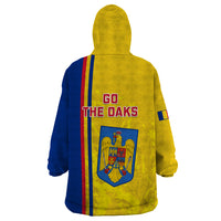Romania Rugby Wearable Blanket Hoodie Go The Oaks Grunge Style - Wonder Print Shop
