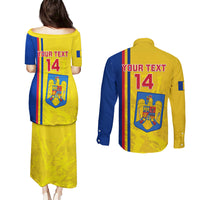 Custom Romania Rugby Couples Matching Puletasi Dress and Long Sleeve Button Shirts Go The Oaks Grunge Style - Wonder Print Shop