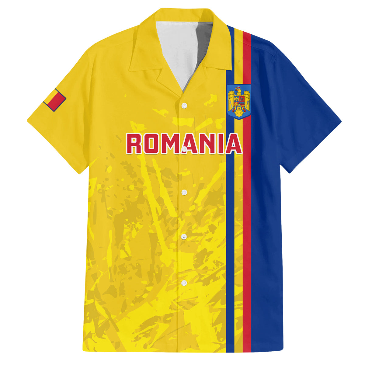 Custom Romania Rugby Family Matching Long Sleeve Bodycon Dress and Hawaiian Shirt Go The Oaks Grunge Style - Wonder Print Shop