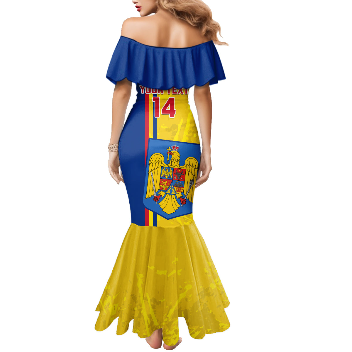 Custom Romania Rugby Family Matching Mermaid Dress and Hawaiian Shirt Go The Oaks Grunge Style - Wonder Print Shop