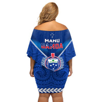 Samoa Rugby Off Shoulder Short Dress 2023 Go Manu Samoa - Wonder Print Shop