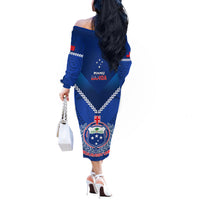 Samoa Rugby Off The Shoulder Long Sleeve Dress 2023 Go Manu Samoa - Wonder Print Shop