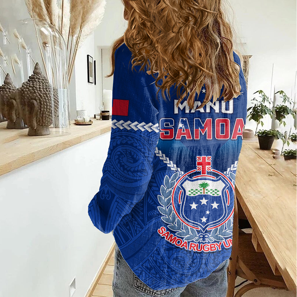 Samoa Rugby Women Casual Shirt 2023 Go Manu Samoa - Wonder Print Shop