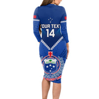 Custom Samoa Rugby Long Sleeve Bodycon Dress 2023 Go Manu Samoa - Wonder Print Shop