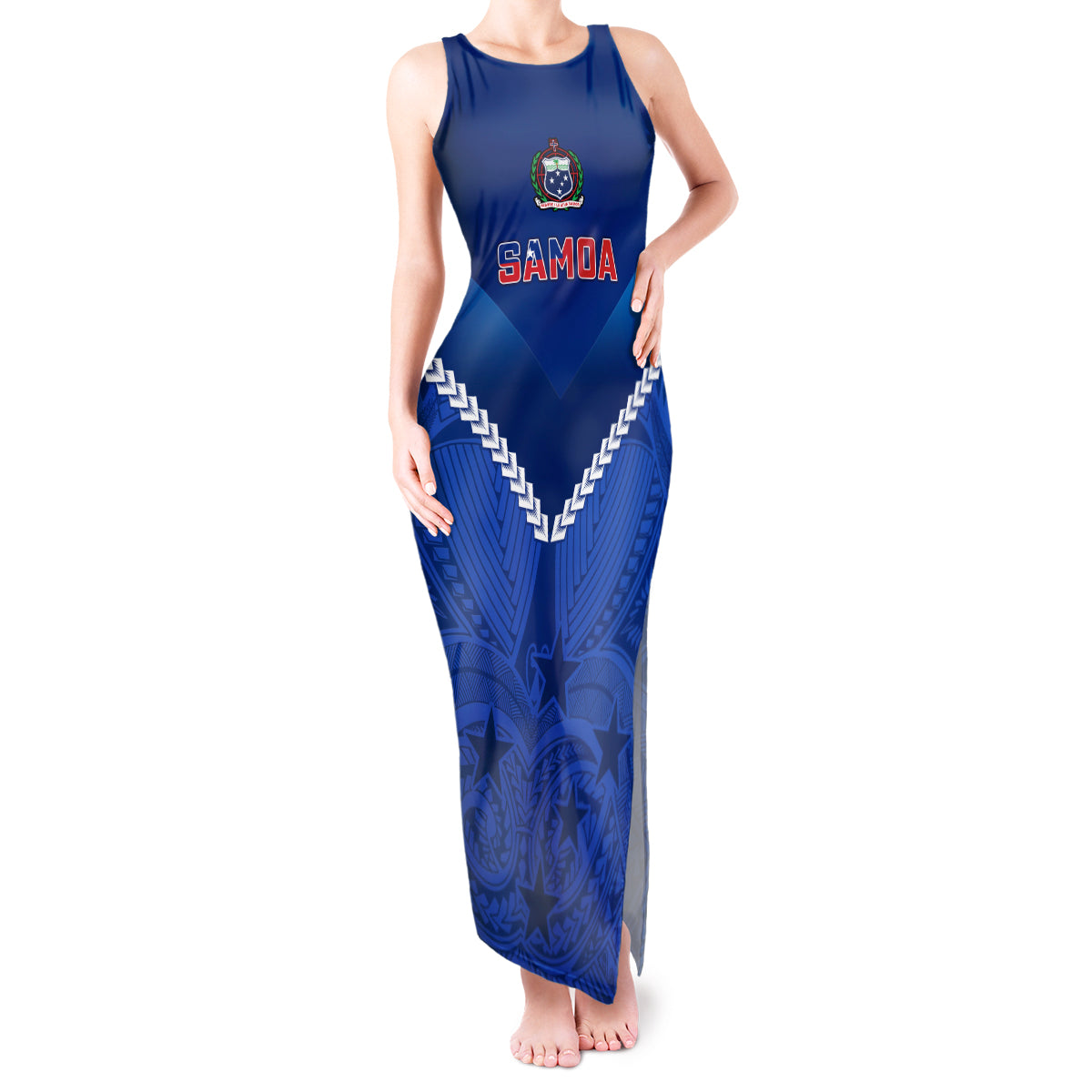 Custom Samoa Rugby Tank Maxi Dress 2023 Go Manu Samoa - Wonder Print Shop
