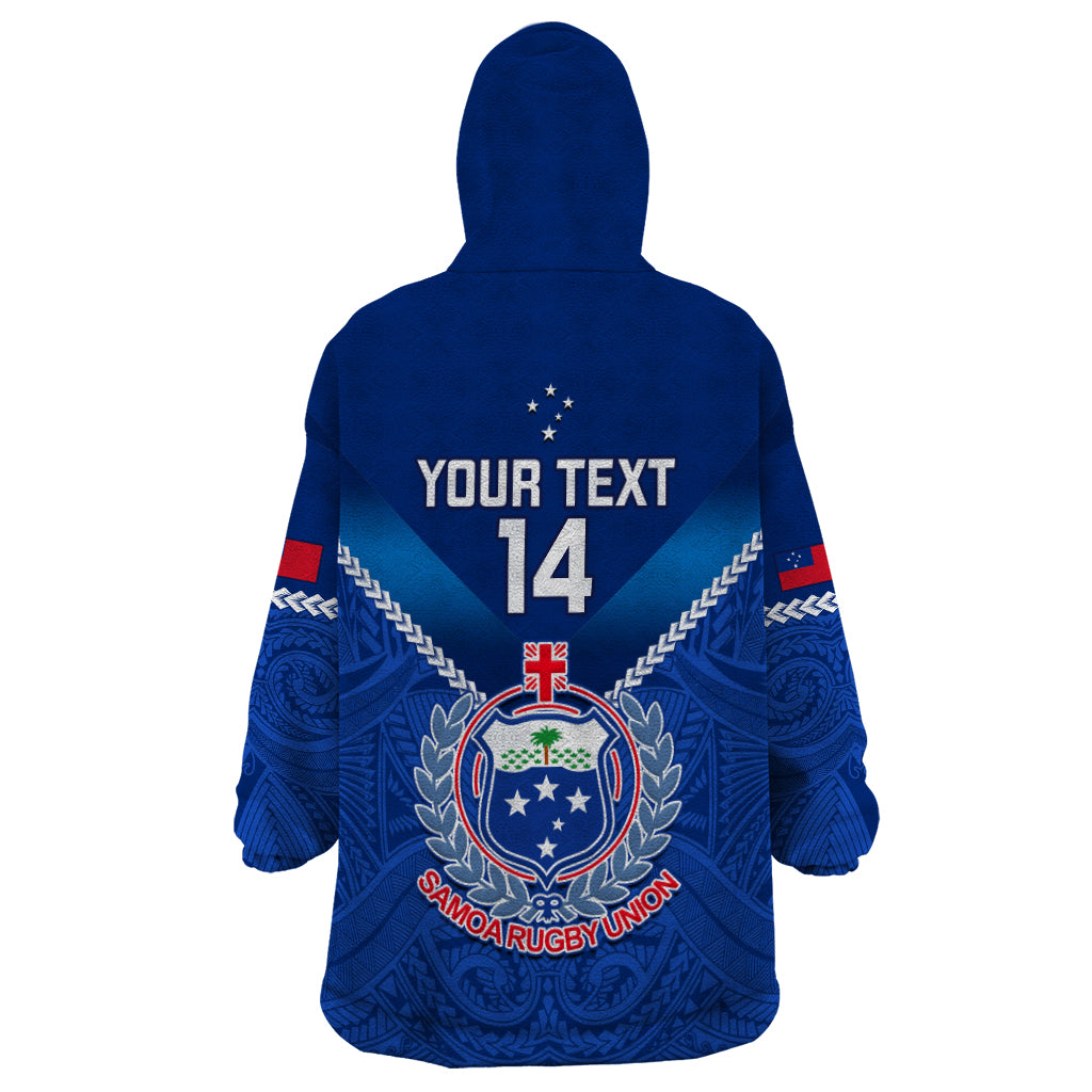 Custom Samoa Rugby Wearable Blanket Hoodie 2023 Go Manu Samoa - Wonder Print Shop