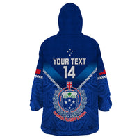 Custom Samoa Rugby Wearable Blanket Hoodie 2023 Go Manu Samoa - Wonder Print Shop