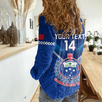 Custom Samoa Rugby Women Casual Shirt 2023 Go Manu Samoa - Wonder Print Shop