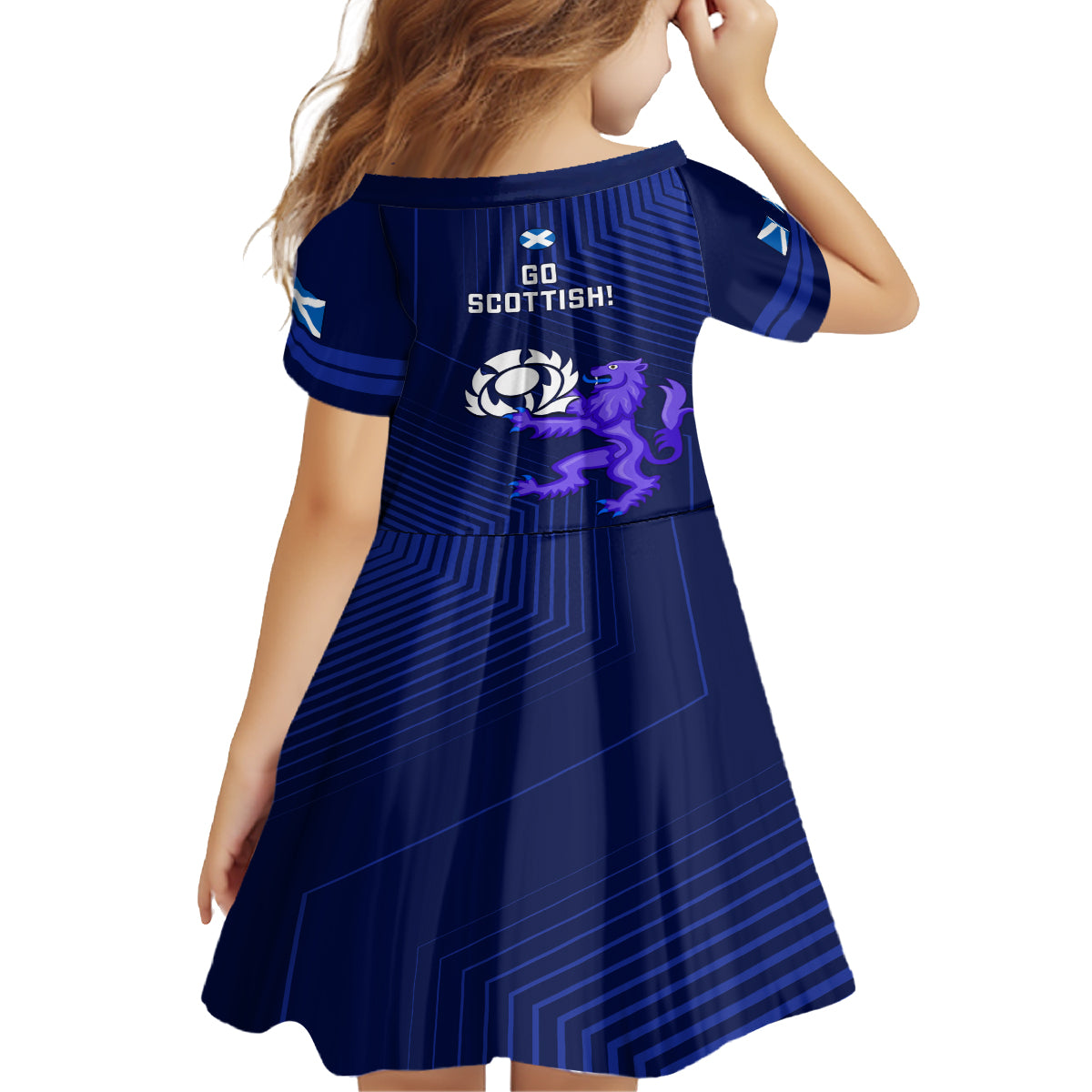 Scotland Rugby Family Matching Off Shoulder Short Dress and Hawaiian Shirt 2023 Go Scottish - Wonder Print Shop