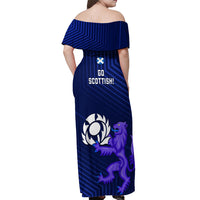 Scotland Rugby Off Shoulder Maxi Dress 2023 Go Scottish - Wonder Print Shop
