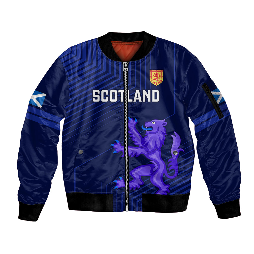 Scotland Rugby Sleeve Zip Bomber Jacket 2023 Go Scottish - Wonder Print Shop
