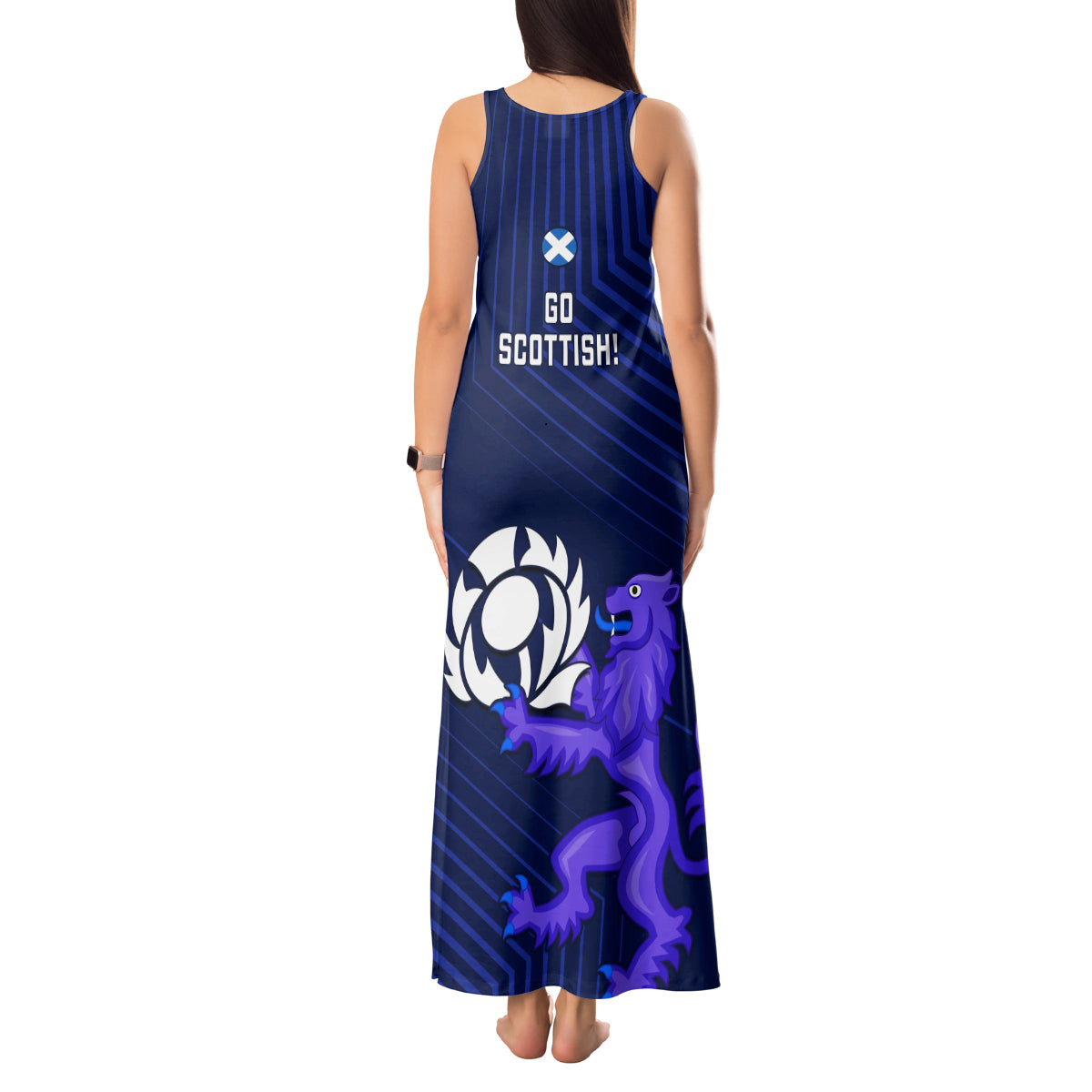Scotland Rugby Tank Maxi Dress 2023 Go Scottish - Wonder Print Shop