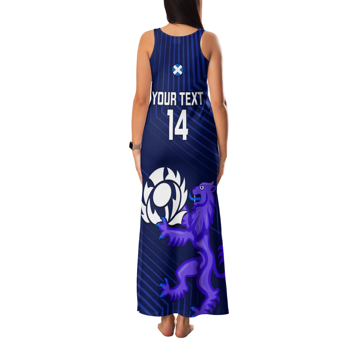 Custom Scotland Rugby Family Matching Tank Maxi Dress and Hawaiian Shirt 2023 Go Scottish - Wonder Print Shop