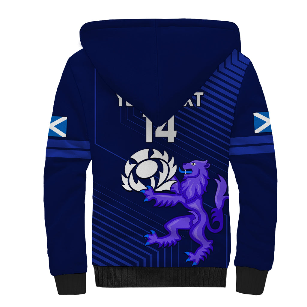 Custom Scotland Rugby Sherpa Hoodie 2023 Go Scottish - Wonder Print Shop