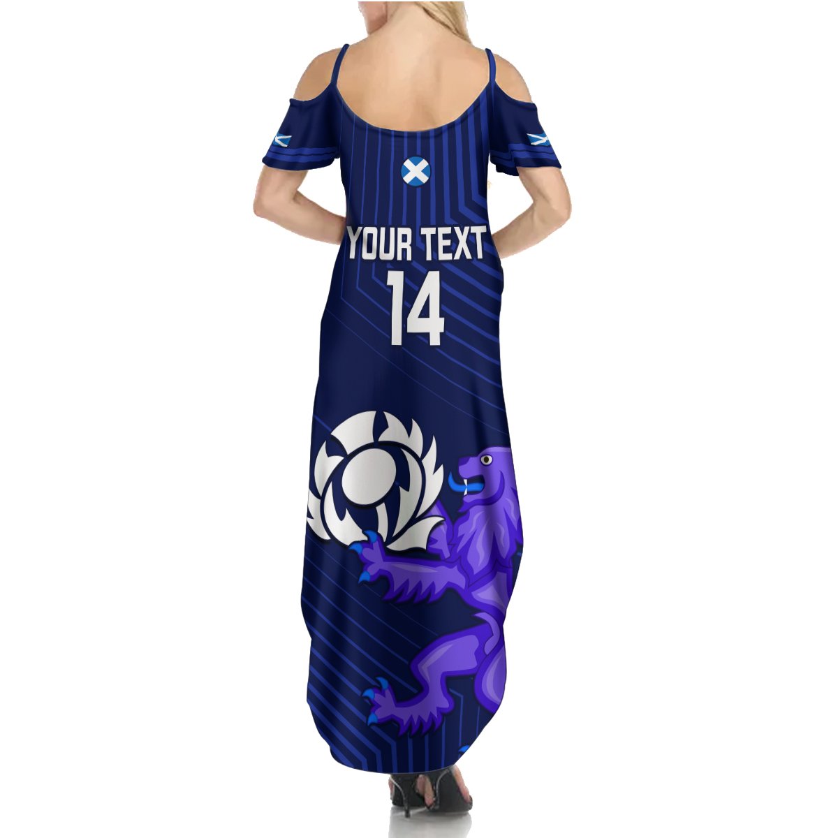 Custom Scotland Rugby Summer Maxi Dress 2023 Go Scottish - Wonder Print Shop
