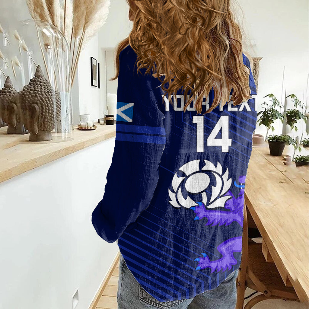 Custom Scotland Rugby Women Casual Shirt 2023 Go Scottish - Wonder Print Shop