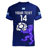 Custom Scotland Rugby Women V Neck T Shirt 2023 Go Scottish - Wonder Print Shop