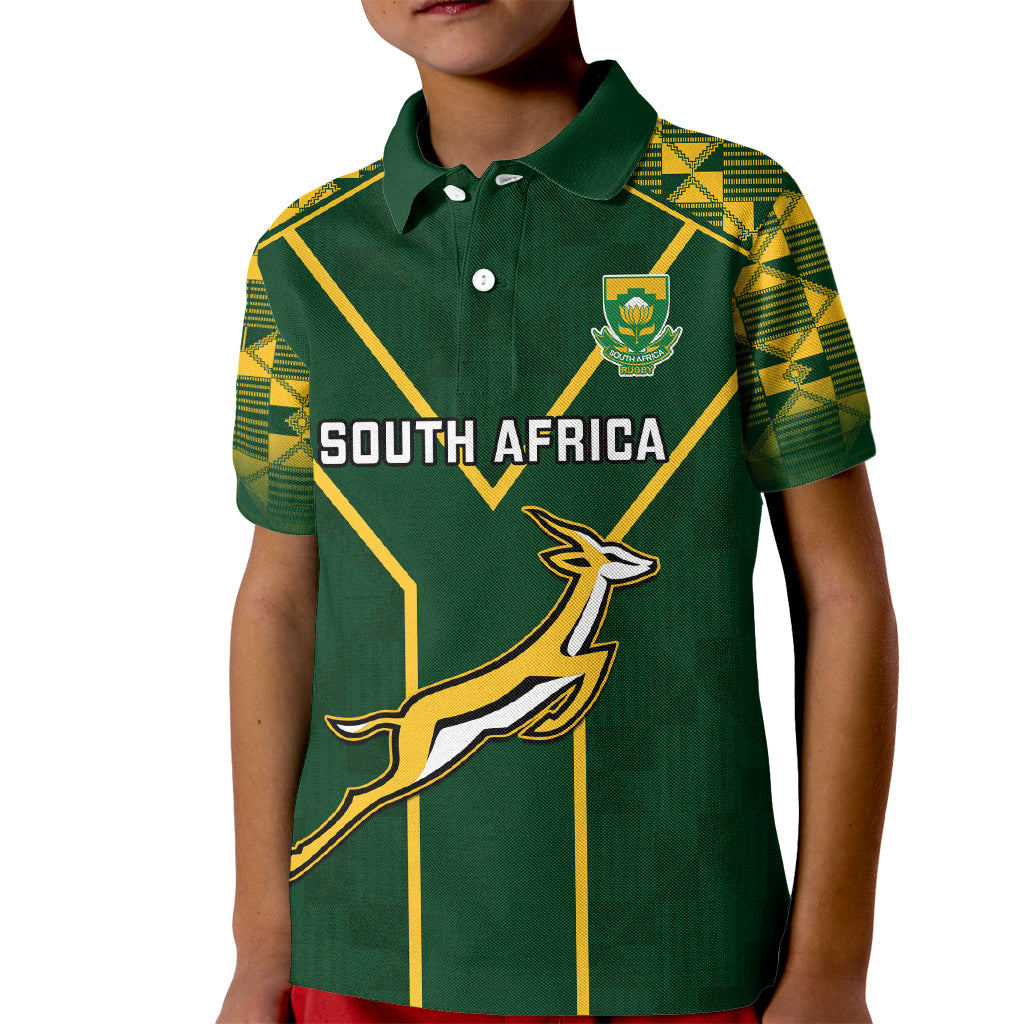 South Africa Rugby Kid Polo Shirt 2023 Go Springboks World Cup LT14