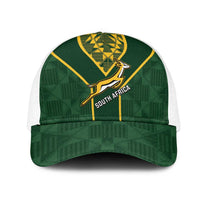 South Africa Rugby Mesh Trucker Cap Go Champions Springboks Kente Pattern