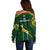South Africa Rugby Off Shoulder Sweater 2023 Go Champions World Cup Springboks - Wonder Print Shop