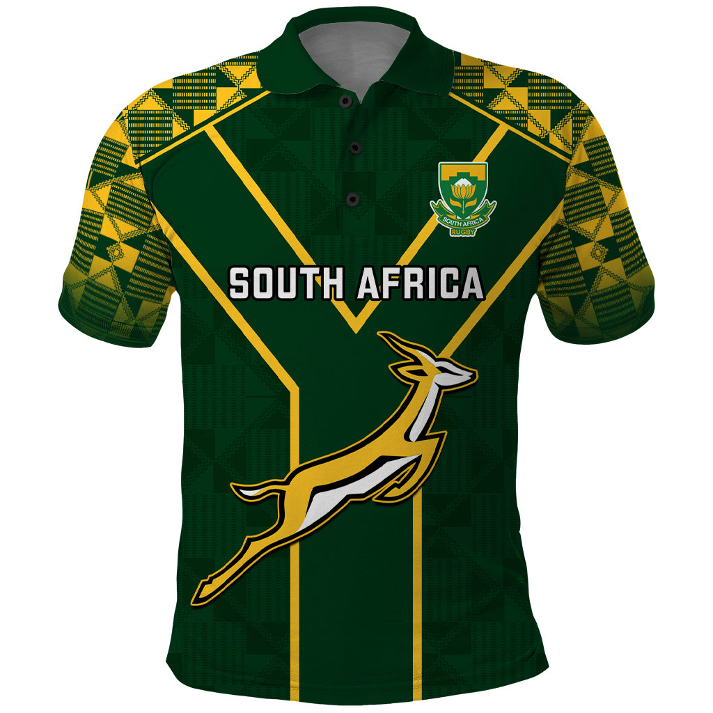 Custom South Africa Rugby Polo Shirt 2023 Go Springboks World Cup LT14