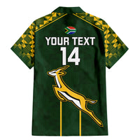 Custom South Africa Rugby Family Matching Mermaid Dress and Hawaiian Shirt 2023 Go Champions World Cup Springboks - Wonder Print Shop