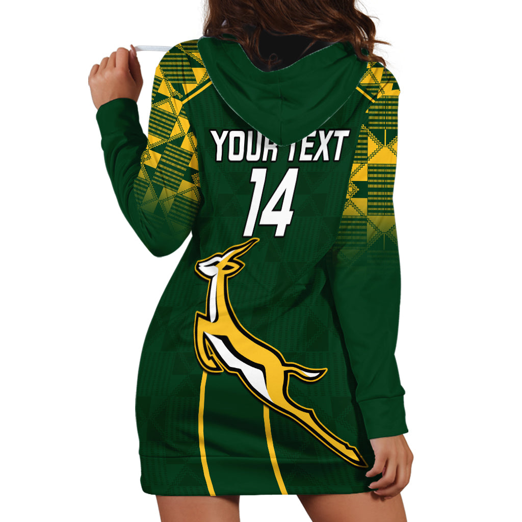 Custom South Africa Rugby Hoodie Dress 2023 Go Champions World Cup Springboks - Wonder Print Shop