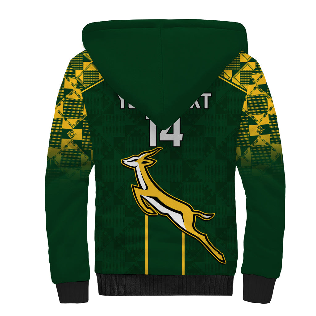 Custom South Africa Rugby Sherpa Hoodie 2023 Go Champions World Cup Springboks - Wonder Print Shop