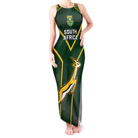 Custom South Africa Rugby Tank Maxi Dress 2023 Go Champions World Cup Springboks - Wonder Print Shop