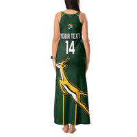 Custom South Africa Rugby Tank Maxi Dress 2023 Go Champions World Cup Springboks - Wonder Print Shop
