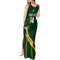 Custom South Africa Rugby Tank Maxi Dress 2023 Go Champions World Cup Springboks - Wonder Print Shop
