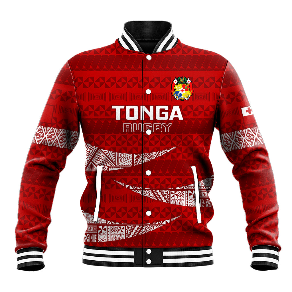 Tonga Rugby Baseball Jacket 2023 Ikale Tahi Tongan Ngatu Pattern - Wonder Print Shop