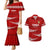 Tonga Rugby Couples Matching Mermaid Dress and Hawaiian Shirt 2023 Ikale Tahi Tongan Ngatu Pattern - Wonder Print Shop