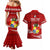 Tonga Rugby Couples Matching Mermaid Dress and Hawaiian Shirt 2023 Ikale Tahi Tongan Ngatu Pattern - Wonder Print Shop