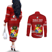 tonga-rugby-couples-matching-off-the-shoulder-long-sleeve-dress-and-long-sleeve-button-shirts-2023-ikale-tahi-tongan-ngatu-pattern