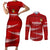 Tonga Rugby Couples Matching Short Sleeve Bodycon Dress and Long Sleeve Button Shirts 2023 Ikale Tahi Tongan Ngatu Pattern - Wonder Print Shop