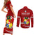 Tonga Rugby Couples Matching Short Sleeve Bodycon Dress and Long Sleeve Button Shirts 2023 Ikale Tahi Tongan Ngatu Pattern - Wonder Print Shop