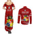 Tonga Rugby Couples Matching Summer Maxi Dress and Long Sleeve Button Shirts 2023 Ikale Tahi Tongan Ngatu Pattern - Wonder Print Shop