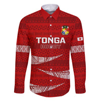 Tonga Rugby Family Matching Long Sleeve Bodycon Dress and Hawaiian Shirt 2023 Ikale Tahi Tongan Ngatu Pattern - Wonder Print Shop