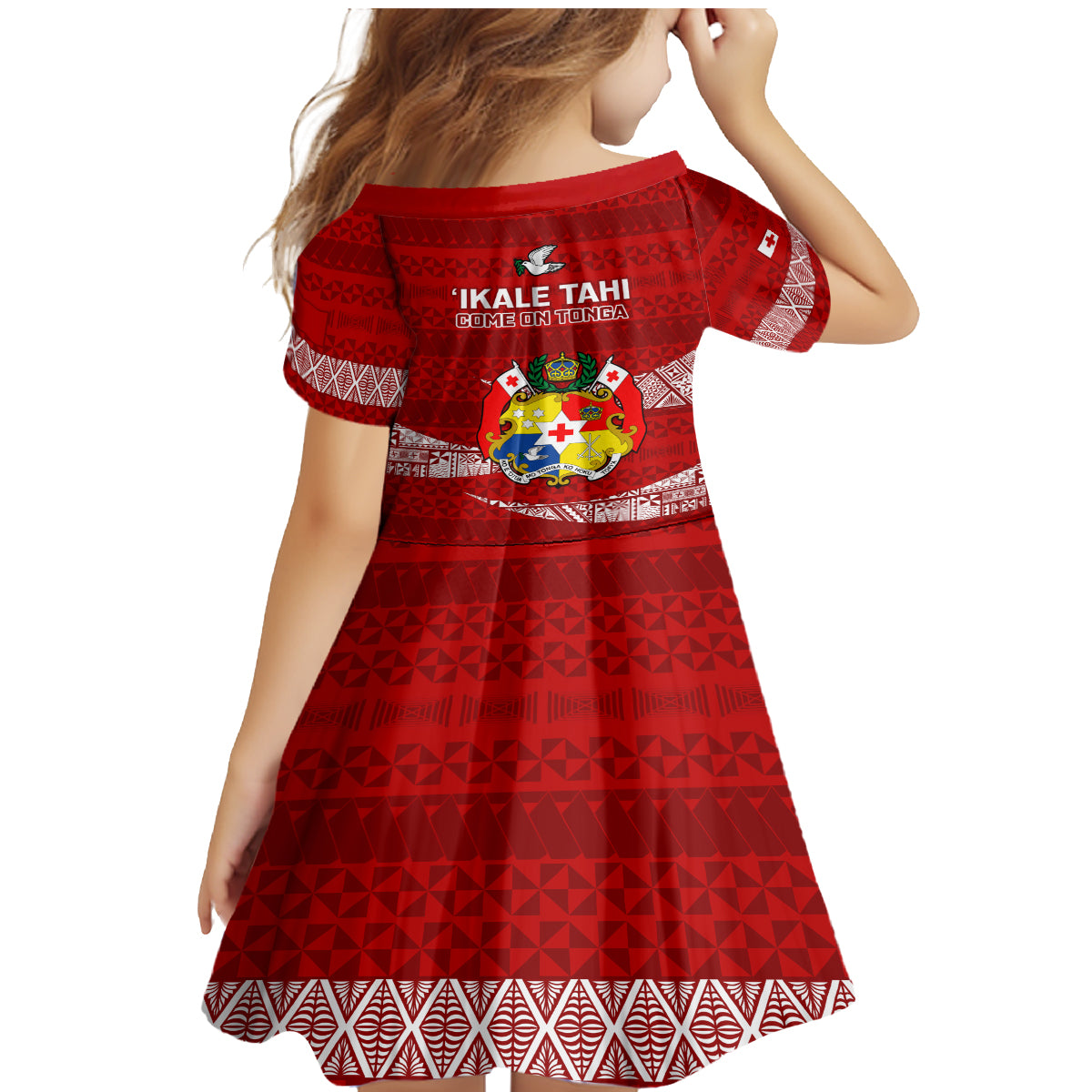 Tonga Rugby Family Matching Mermaid Dress and Hawaiian Shirt 2023 Ikale Tahi Tongan Ngatu Pattern - Wonder Print Shop