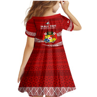 Tonga Rugby Family Matching Mermaid Dress and Hawaiian Shirt 2023 Ikale Tahi Tongan Ngatu Pattern - Wonder Print Shop