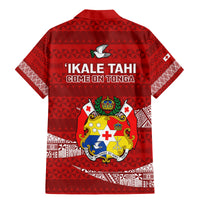 Tonga Rugby Family Matching Mermaid Dress and Hawaiian Shirt 2023 Ikale Tahi Tongan Ngatu Pattern - Wonder Print Shop