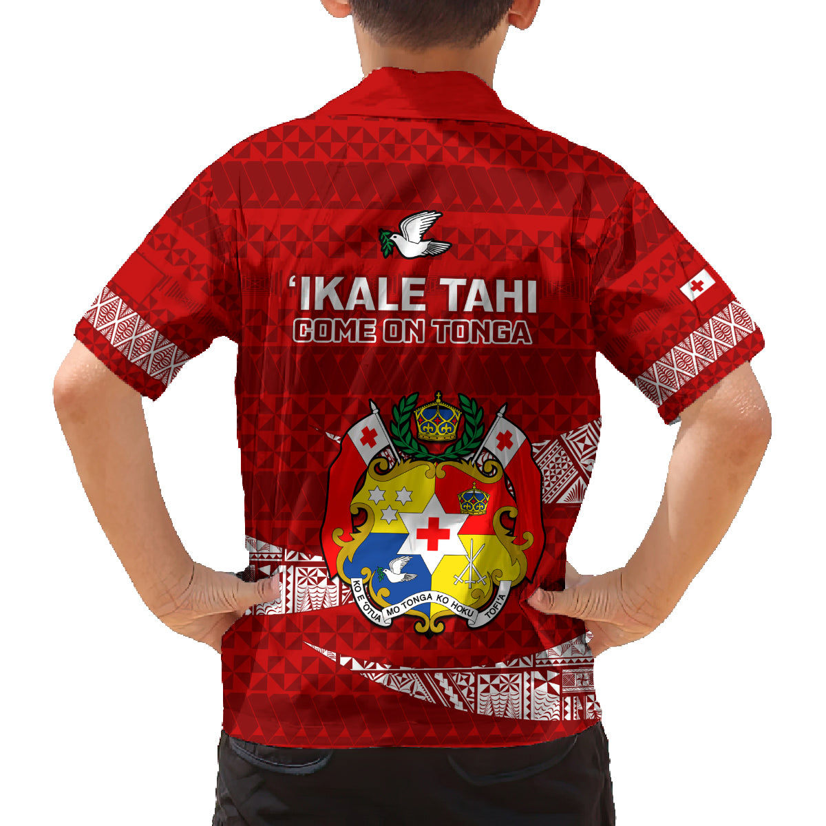 Tonga Rugby Family Matching Summer Maxi Dress and Hawaiian Shirt 2023 Ikale Tahi Tongan Ngatu Pattern - Wonder Print Shop