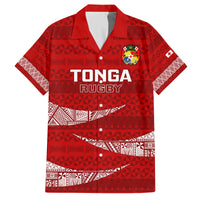Tonga Rugby Family Matching Tank Maxi Dress and Hawaiian Shirt 2023 Ikale Tahi Tongan Ngatu Pattern - Wonder Print Shop