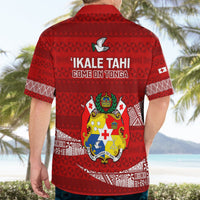 Tonga Rugby Hawaiian Shirt 2023 Ikale Tahi Tongan Ngatu Pattern - Wonder Print Shop