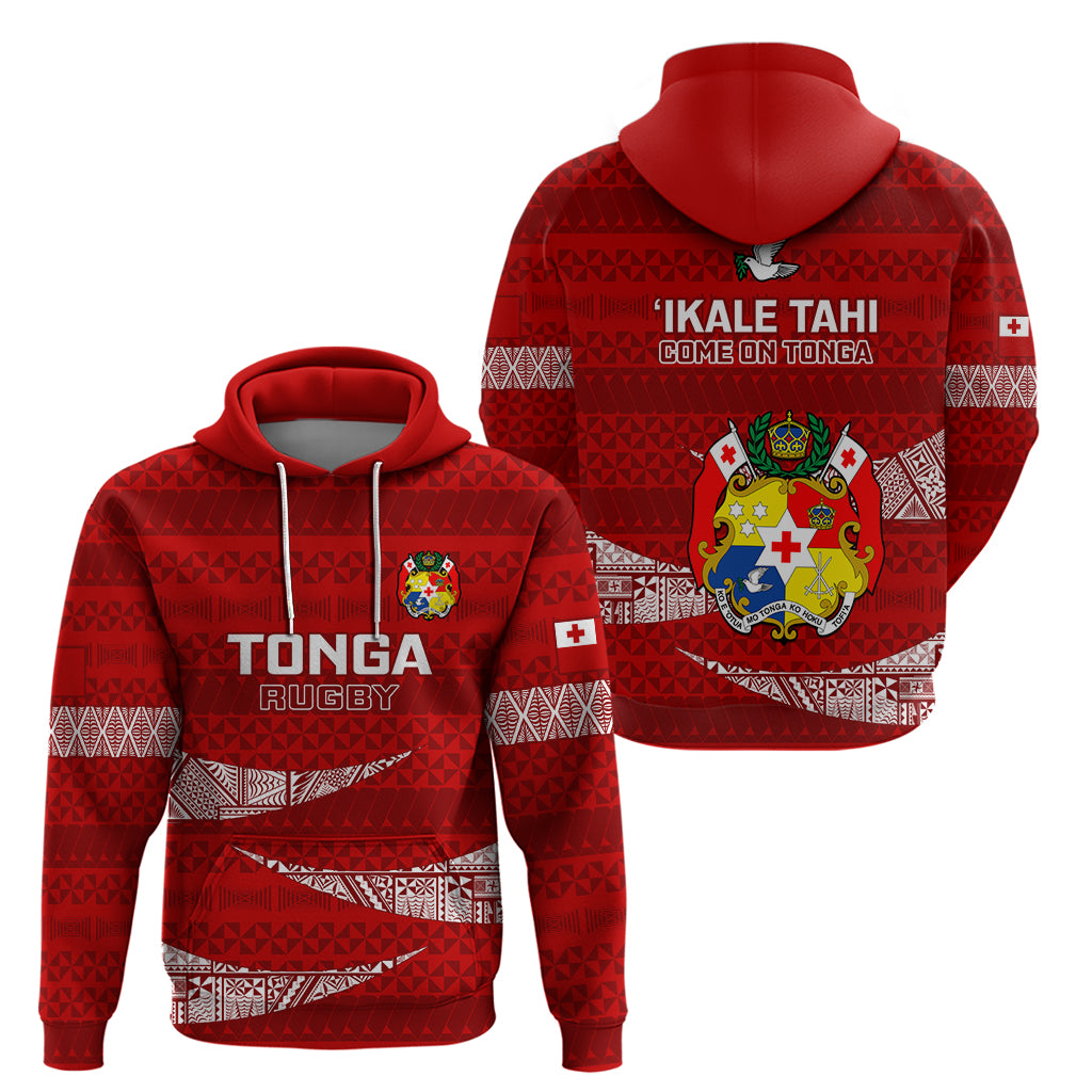 Tonga Rugby Hoodie 2023 Ikale Tahi Tongan Ngatu Pattern - Wonder Print Shop