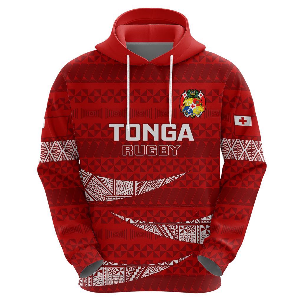 Tonga Rugby Hoodie 2023 Ikale Tahi Tongan Ngatu Pattern - Wonder Print Shop