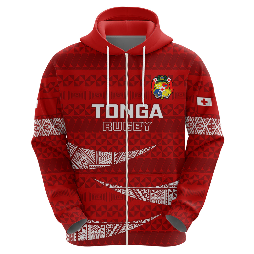 Tonga Rugby Hoodie 2023 Ikale Tahi Tongan Ngatu Pattern - Wonder Print Shop