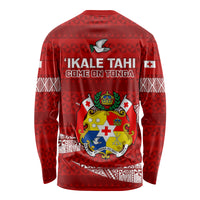 Tonga Rugby Long Sleeve Shirt 2023 Ikale Tahi Tongan Ngatu Pattern - Wonder Print Shop